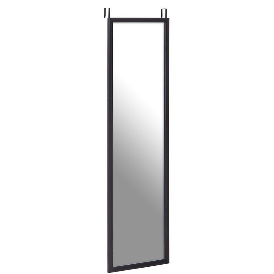 Homebase Mirrors | Over Door Hanging Mirror - Black - 33.5X124Cm