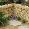 Homebase Lawn & Garden Edging | Stylish Stone Daleside Walling Full Block - Gold