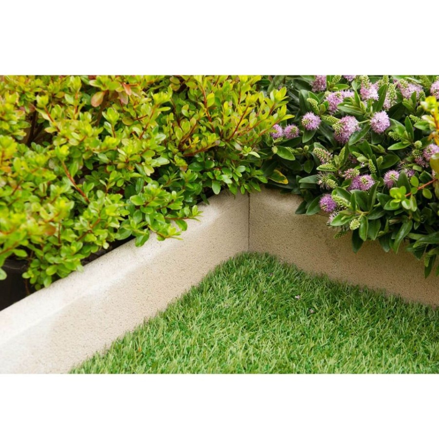 Homebase Lawn & Garden Edging | Stylish Stone Round Top Edging 600Mm - Grey