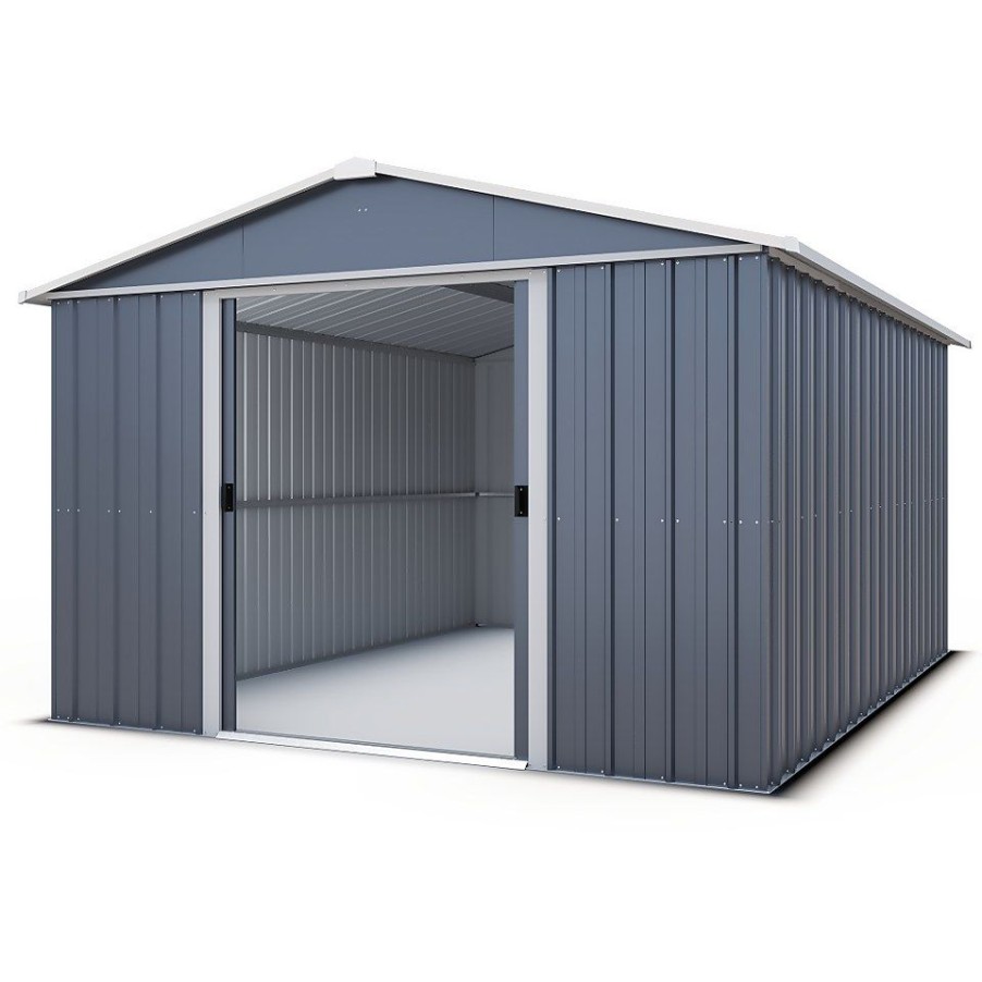 Homebase Garden Sheds | Yardmaster 10X8Ft Metal Apex Shed