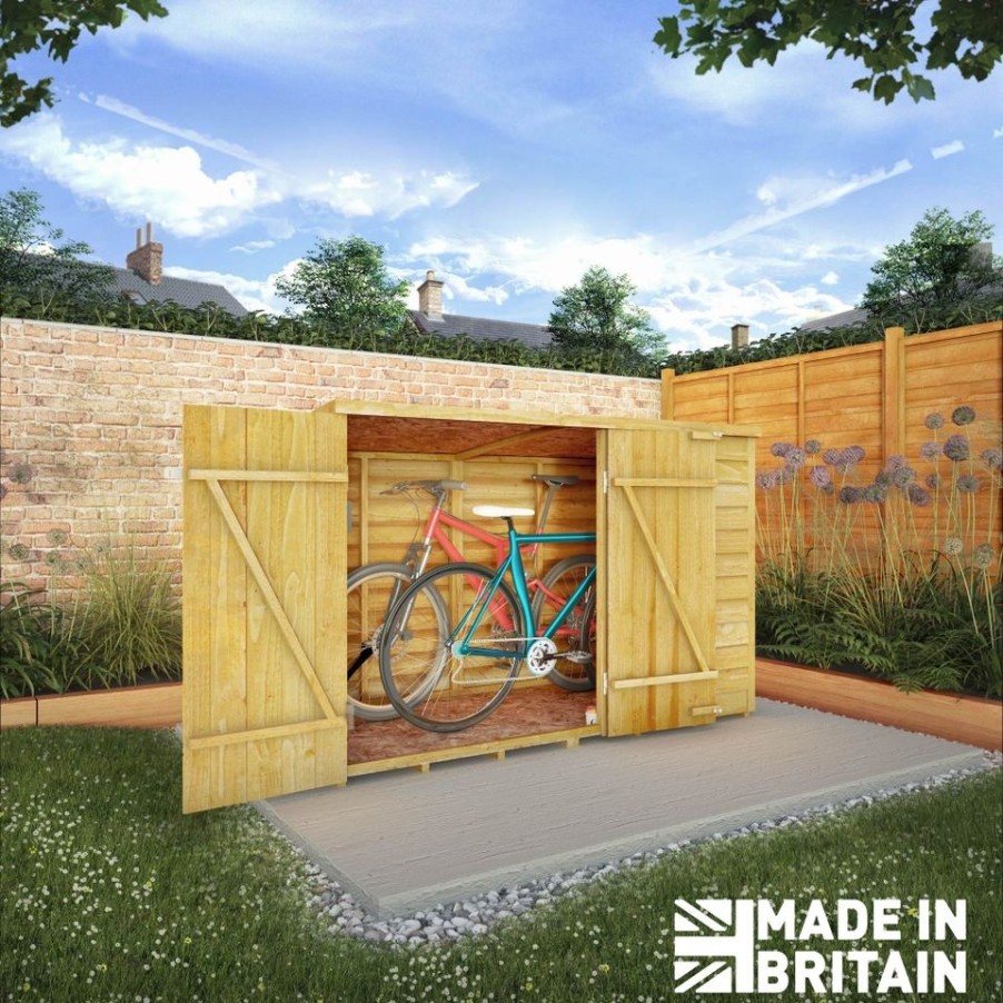 Homebase Garden Storage | Mercia 6 X 3Ft Overlap Pent Bike Shed