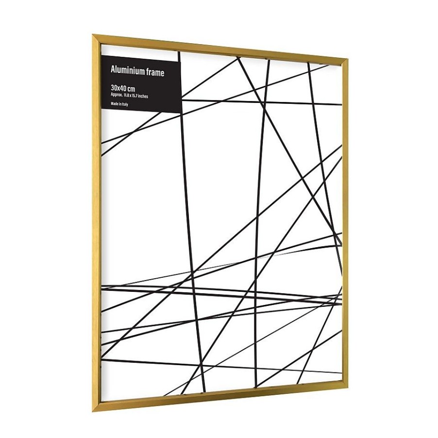 Homebase Photo Frames | Aluminium Photo Frame - 30X40Cm - Gold