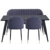 Homebase Dining Room Furniture | Illona Dining Table, Bench And 2 Chairs - Grey