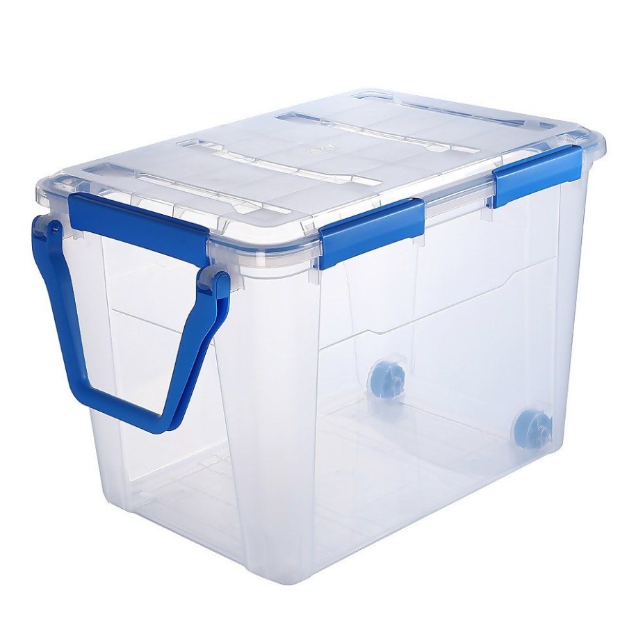 Homebase Storage Containers | Ezy Storage Waterproof 100L Storage Box With Handle