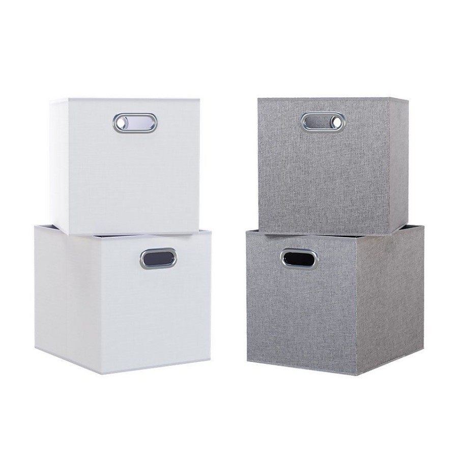 Homebase Cube Storage | Clever Cube Inserts - Set Of 4 - Silver & White