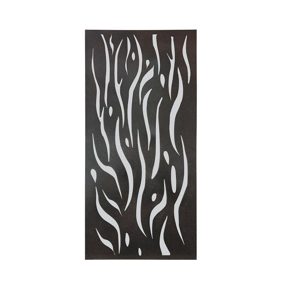 Homebase Mirrors | Amarelle Large Metal Flame Decorative Garden Screen Mirror - 120X60Cm