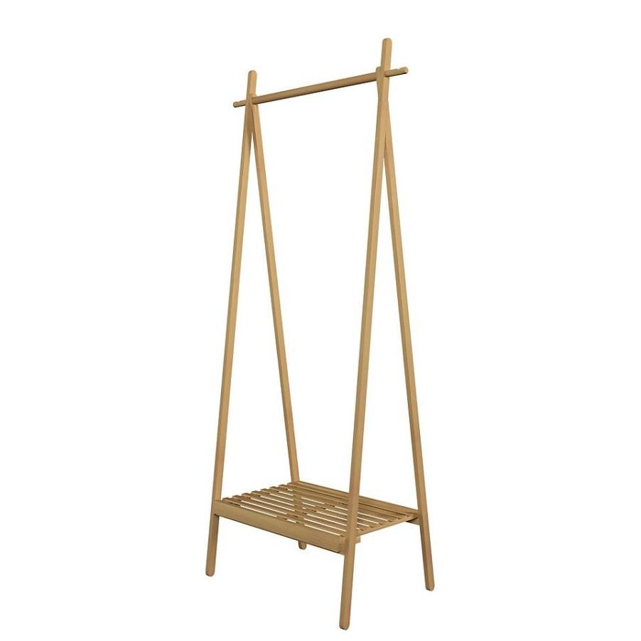 Homebase Hallway Furniture | Foldable Bamboo Garment Rack