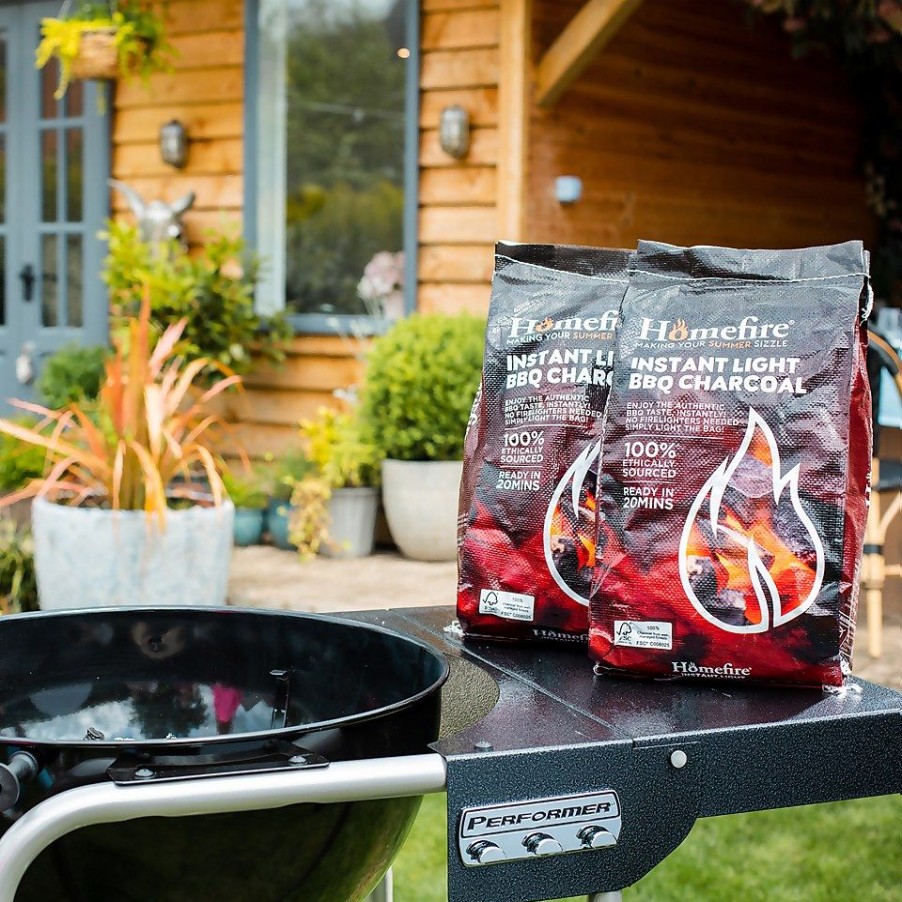 Homebase Bbq Fuel | Homefire 2 Pack Instant Light Charcoal Bags