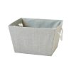 Homebase Storage Containers | Neutral Herringbone Large Storage Basket