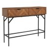 Homebase Hallway Furniture | Fulford Chevron 2 Drawer Console Table