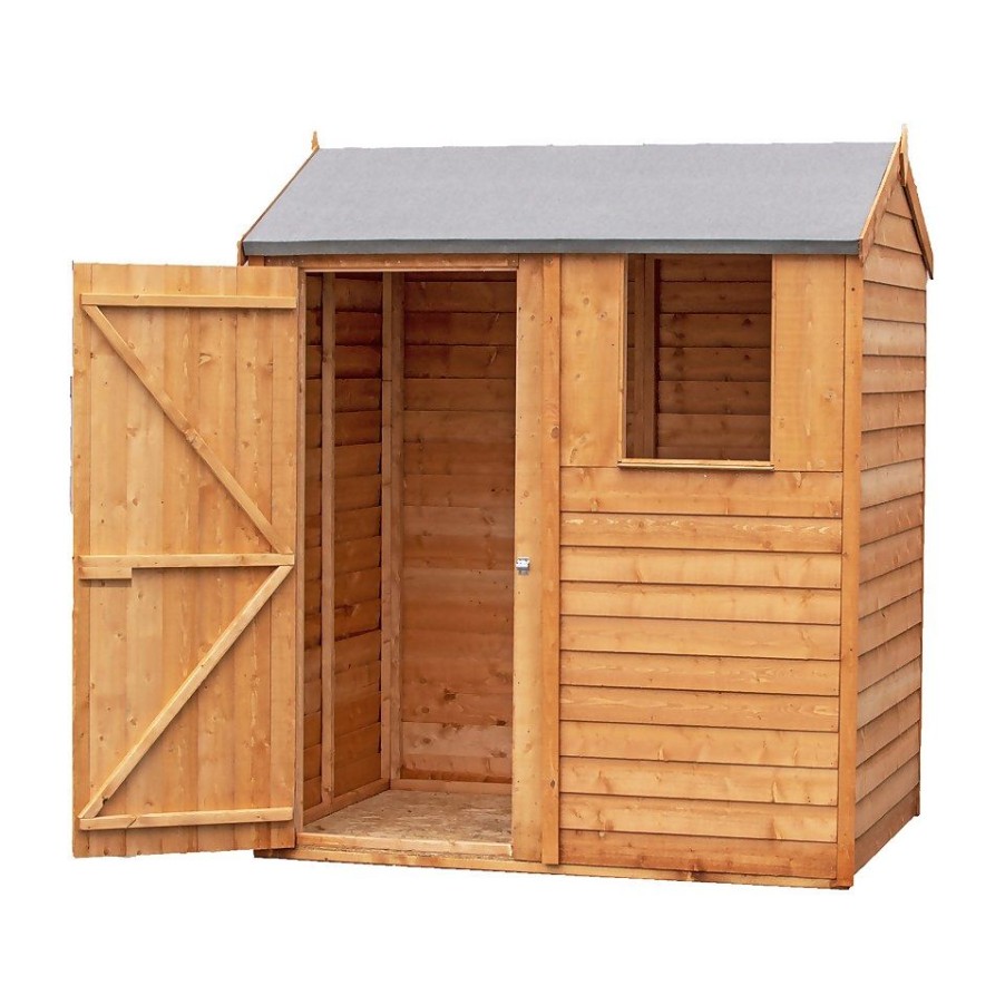 Homebase Garden Sheds | Shire 6X4Ft Overlap Reverse Apex Garden Shed