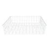 Homebase Storage Containers | Wire 1 Runner Basket - White - 85Mm