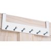 Homebase Hallway Furniture | Over The Door Hook Rail - Polished Chrome - 6 Hooks