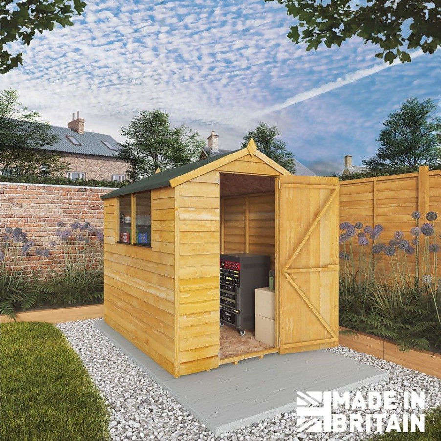 Homebase Garden Sheds | Mercia 7X5Ft Overlap Apex Shed