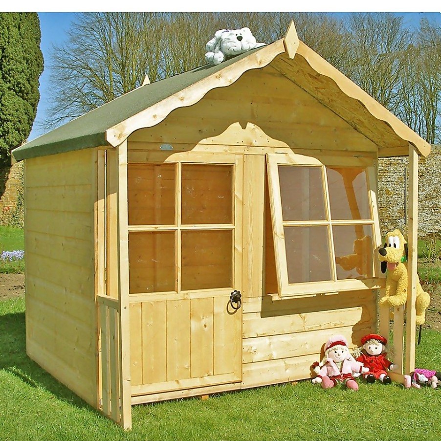 Homebase Garden Buildings | Shire 5 X 4Ft Kitty Kids Wooden Playhouse