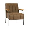 Homebase Chairs | Peter Faux Leather Armchair - Brown