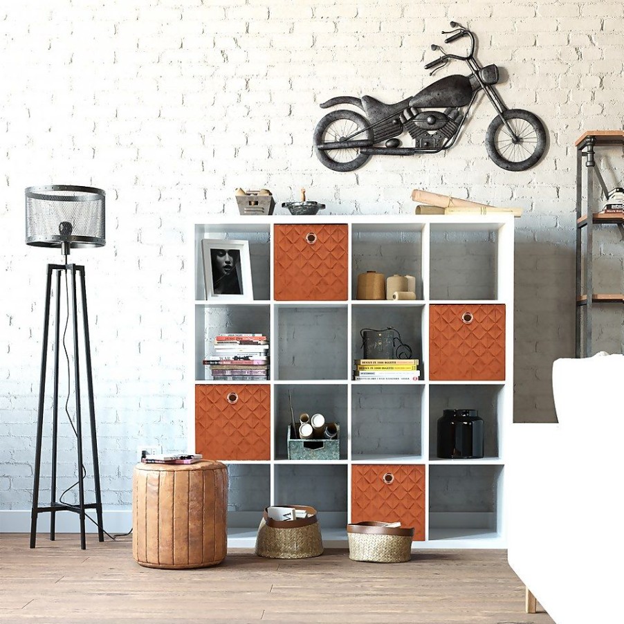 Homebase Cube Storage | Clever Cube Quilted Velvet Insert - Rust