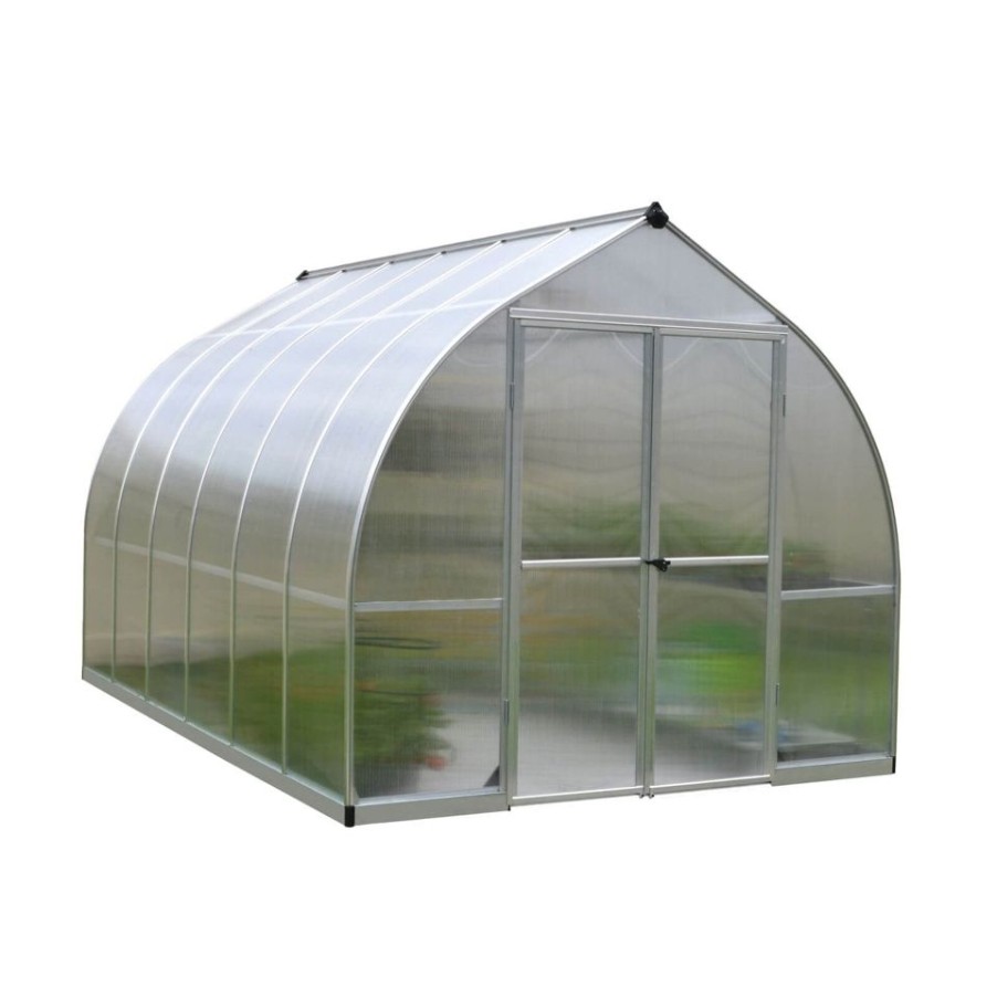 Homebase Greenhouses | Palram 8 X 12Ft Canopia Bella Greenhouse - Silver