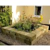 Homebase Garden Planters | Metsa Wood Green Softwood Sleeper - 2.4M X 200 X 100Mm