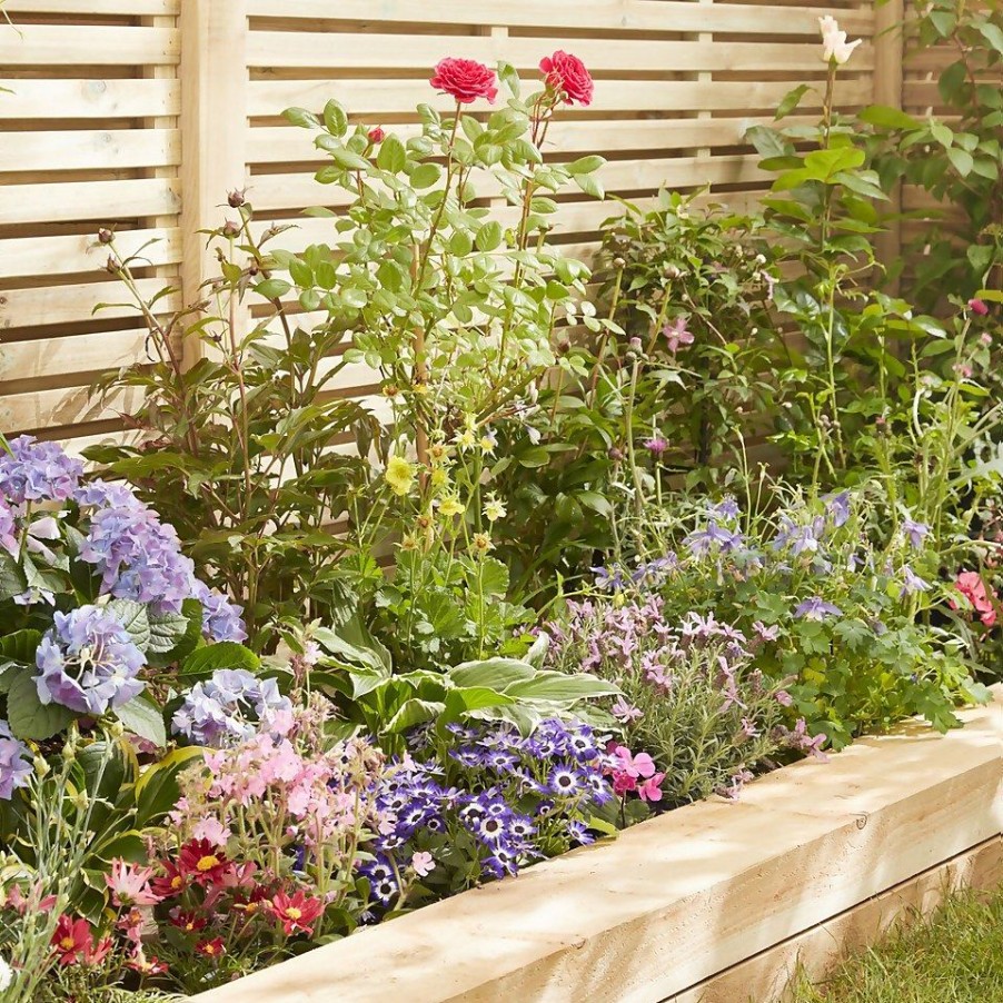 Homebase Garden Planters | Metsa Wood Green Softwood Sleeper - 2.4M X 200 X 100Mm