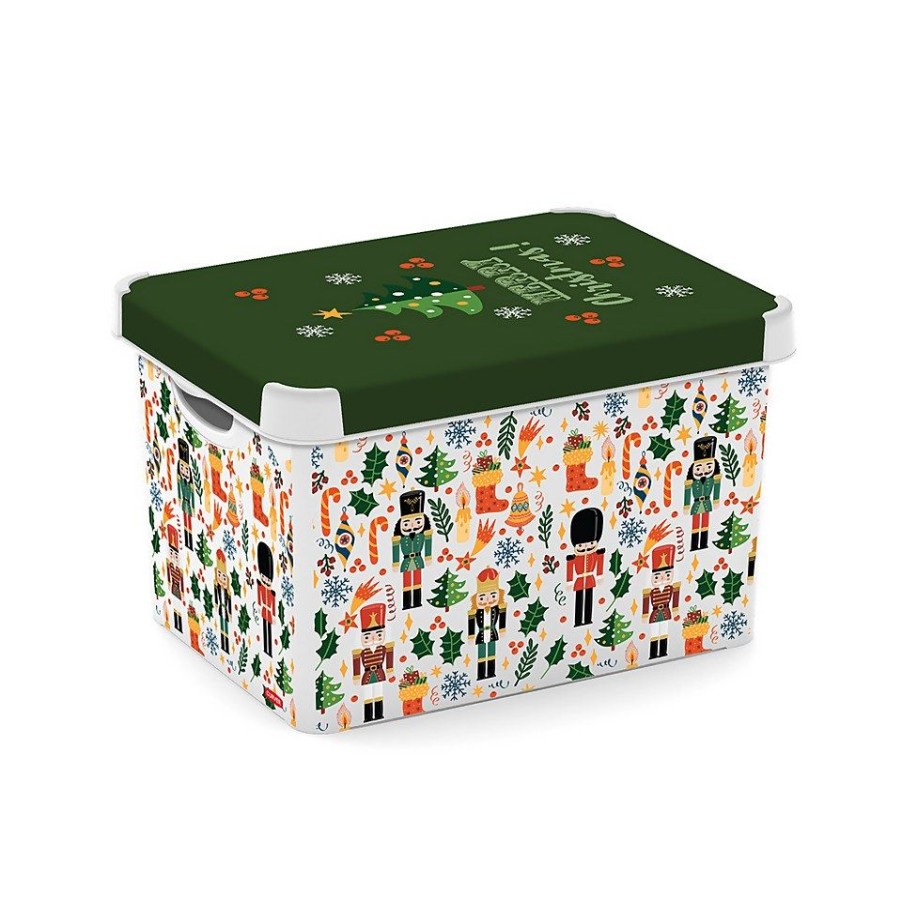 Homebase Storage Containers | Curver Stockholm Nutcracker Christmas Eve Deco Storage Box - 22L