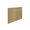 Homebase Garden Fencing | 6Ft X 5Ft (1.8M X 1.5M) Pressure Treated Contemporary Double Slatted Fence Panel - Pack Of 5