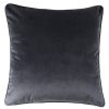 Homebase Cushions | Large Plain Velvet Cushion - Dark Grey - 58X58Cm