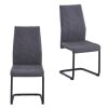 Homebase Dining Room Furniture | Skelby Cantilever Dining Chairs - Set Of 2 - Grey