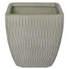 Homebase Plant Pots | House Beautiful Roma Weave Square Pot Sand - 44Cm