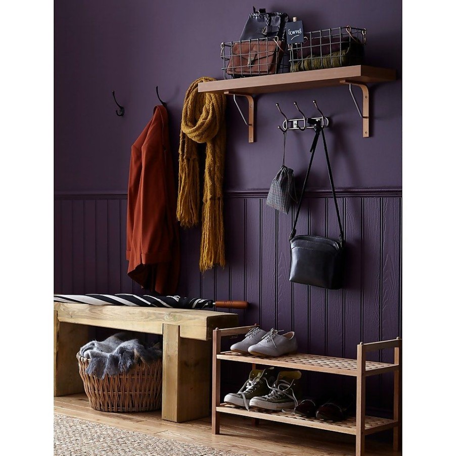 Homebase Hallway Furniture | Shoe Rack - Walnut