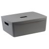 Homebase Storage Containers | Inabox Home Storage Box & Lid - 19L - Grey