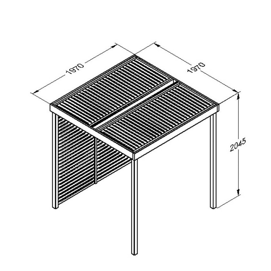 Homebase Gazebos & Marquees | Forest Garden Modular Pergola With 1 Side Panel Pack