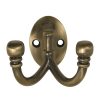 Homebase Hallway Furniture | Ball End Double Robe Hook - Antique Brass