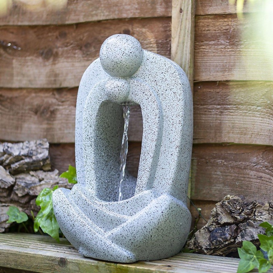 Homebase Water Features | Stylish Fountain Zen Pour Garden Water Feature With Leds