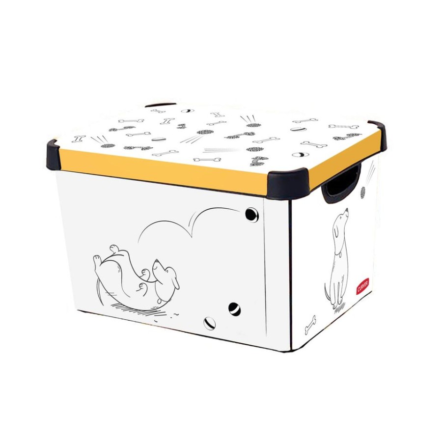 Homebase Storage Containers | Curver Stockholm Pet Deco Storage Box - 22L