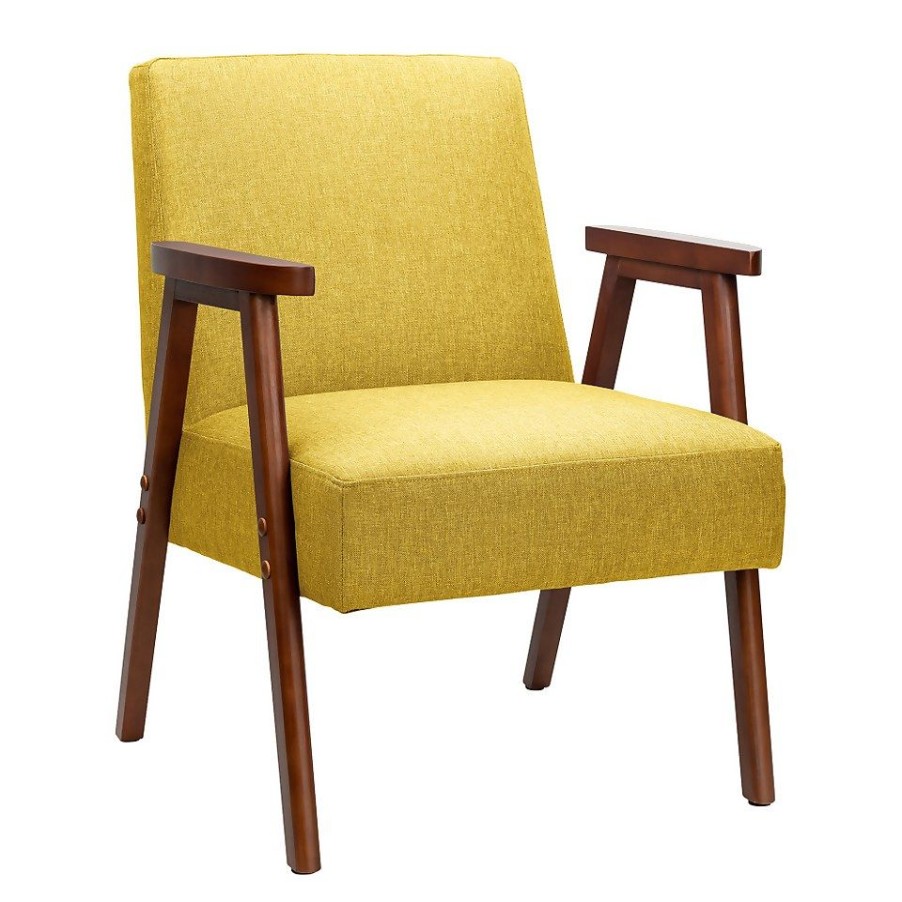 Homebase Chairs | Alex Mid Century Armchair - Ochre