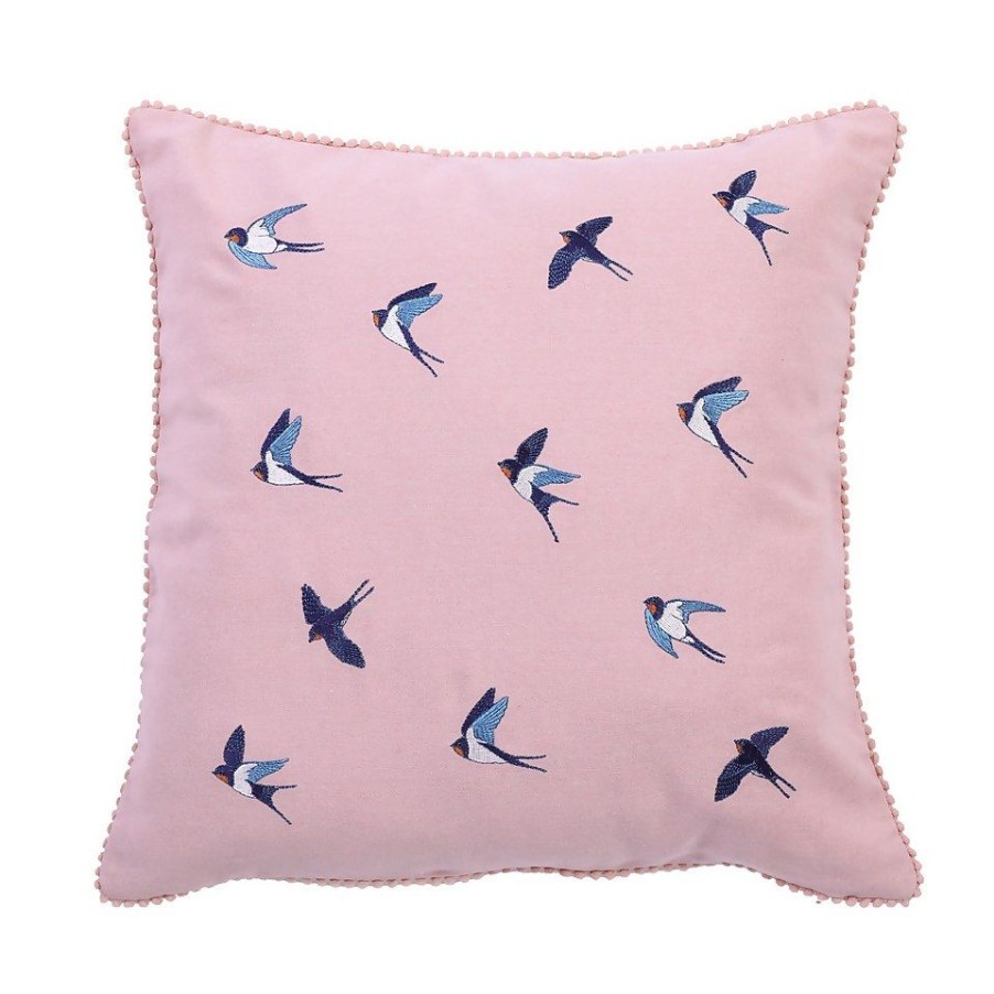 Homebase Storage & Home Deals | Embroidered Swallows Cushion