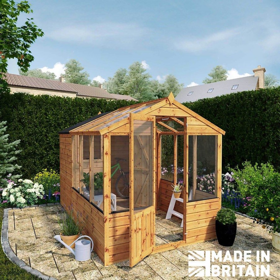 Homebase Greenhouses | Mercia 10 X 6Ft Traditional Apex Greenhouse Combi - Installation Included