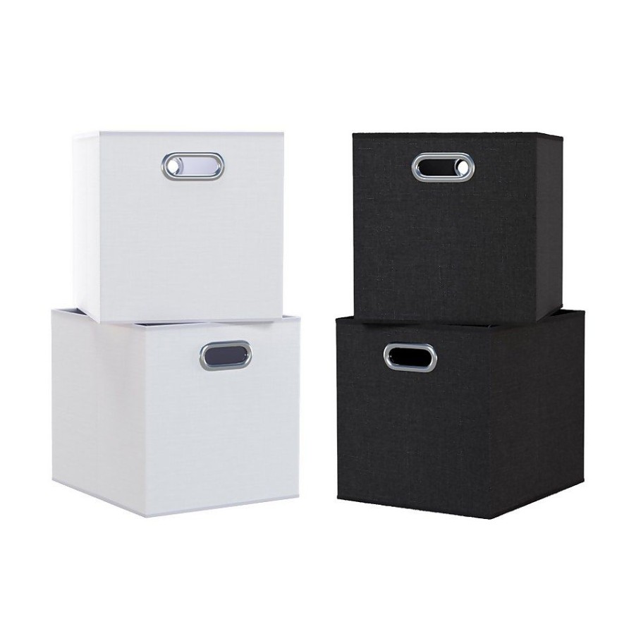 Homebase Cube Storage | Clever Cube Inserts - Set Of 4 - Pepper & White