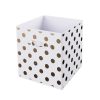 Homebase Cube Storage | Living Elements Compact Cube Foil Spot Insert - White & Gold