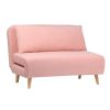 Homebase Sofas And Sofa Beds | Arla Velvet Folding Sofa Bed - Pink