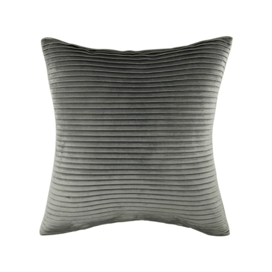 Homebase Cushions | Folded Velvet Cushion - Grey