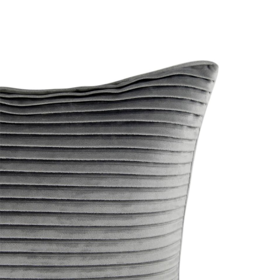 Homebase Cushions | Folded Velvet Cushion - Grey