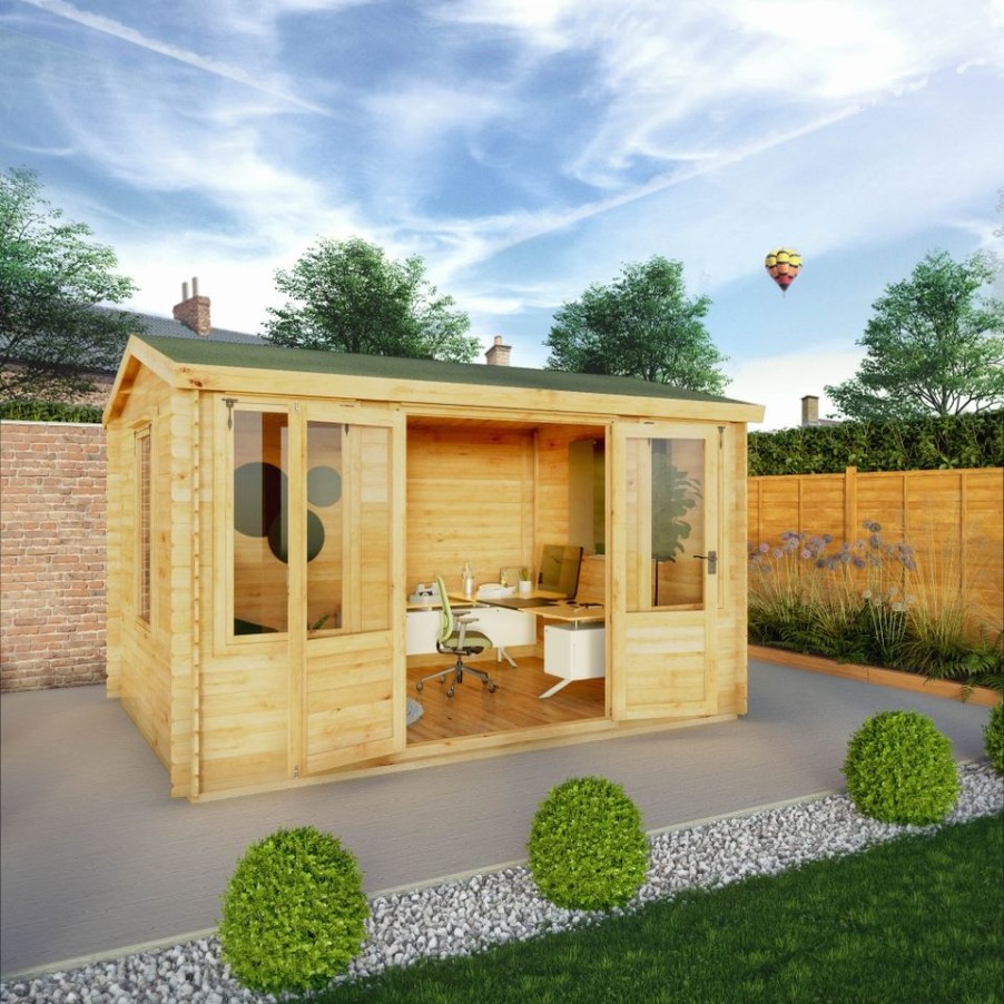 Homebase Garden Buildings | Mercia 4 X 3M 19Mm Reverse Log Cabin (Installed)