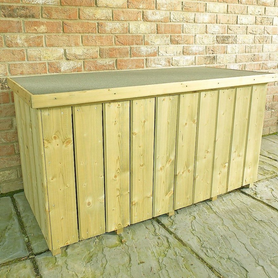 Homebase Garden Storage | Shire Planed Timber Garden Storage Box 4 X 2