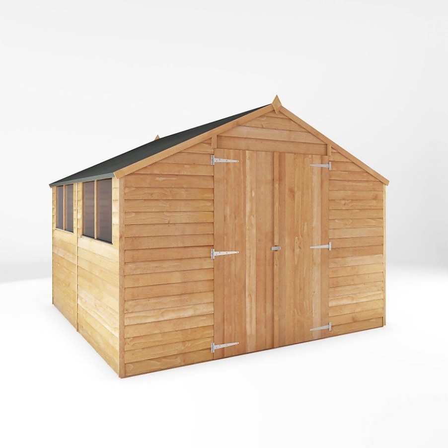 Homebase Garden Sheds | Mercia 10X10Ft Overlap Apex Wooden Shed