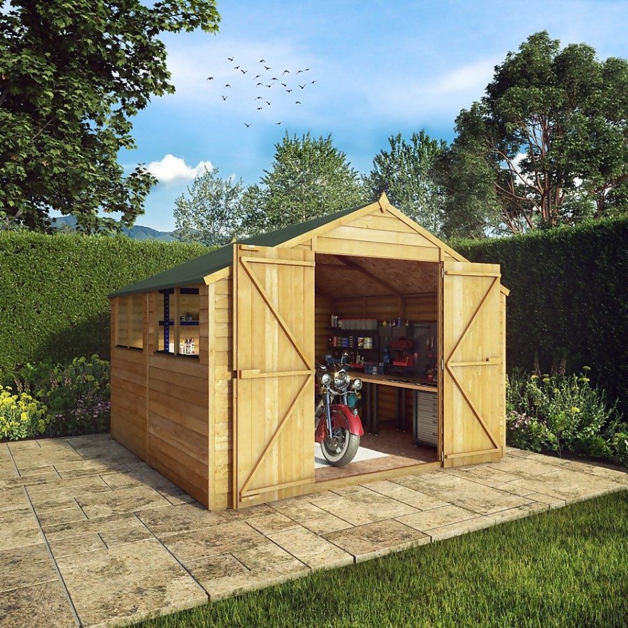 Homebase Garden Sheds | Mercia 10X10Ft Overlap Apex Wooden Shed