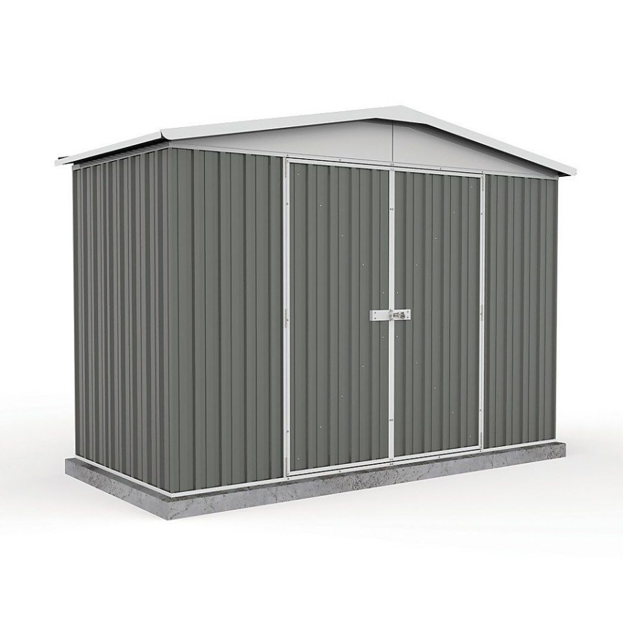 Homebase Garden Sheds | Absco 10 X 5Ft Regent Metal Apex Shed - Grey