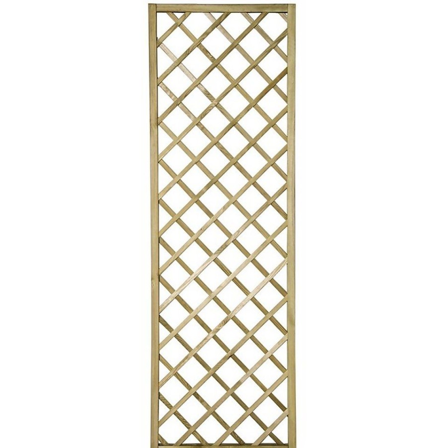 Homebase Trellis | Forest Hidcote Framed Wooden Lattice Trellis - 0.6X1.8M