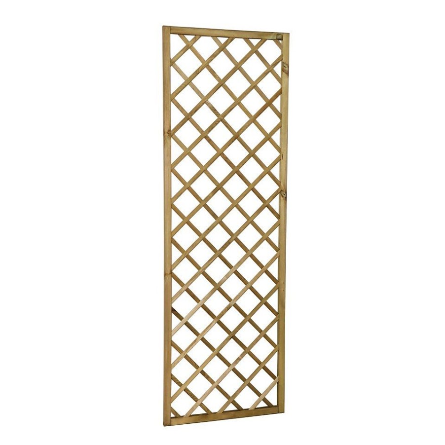 Homebase Trellis | Forest Hidcote Framed Wooden Lattice Trellis - 0.6X1.8M